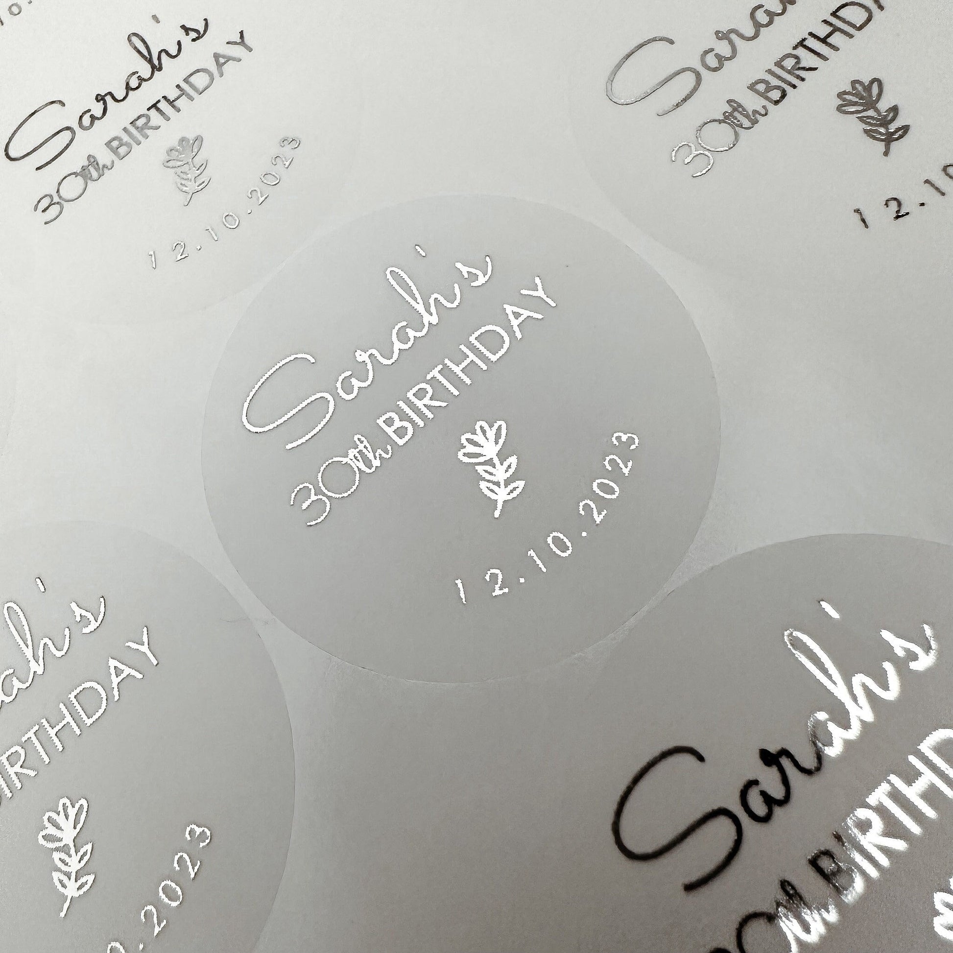 Personalised Floral Birthday Stickers