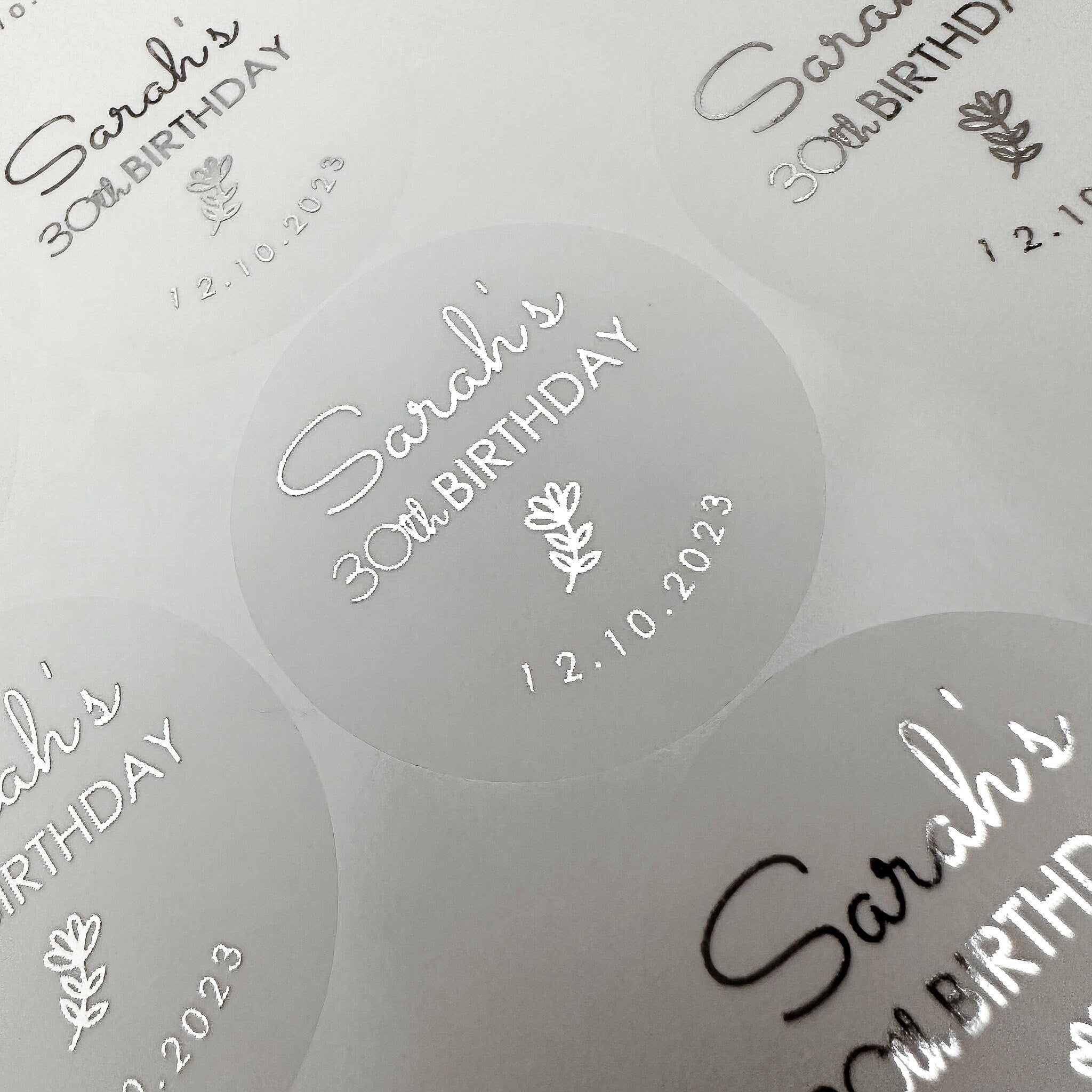 Personalised Floral Birthday Stickers