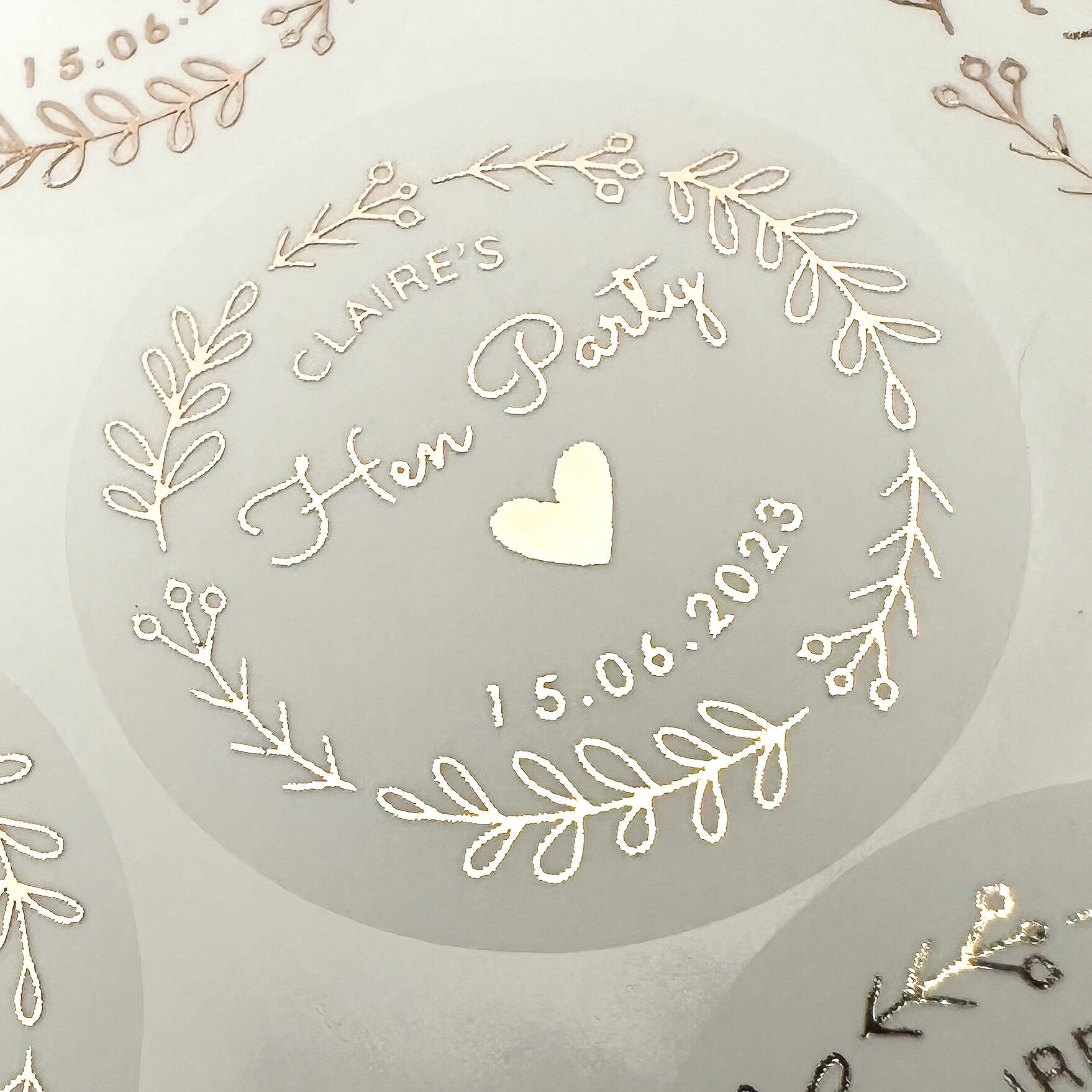 Personalised Hen Party stickers, Foil Bridal Shower stickers, Hen Do stickers, Gift Bag label, Hen Party Favours, gold event party labels