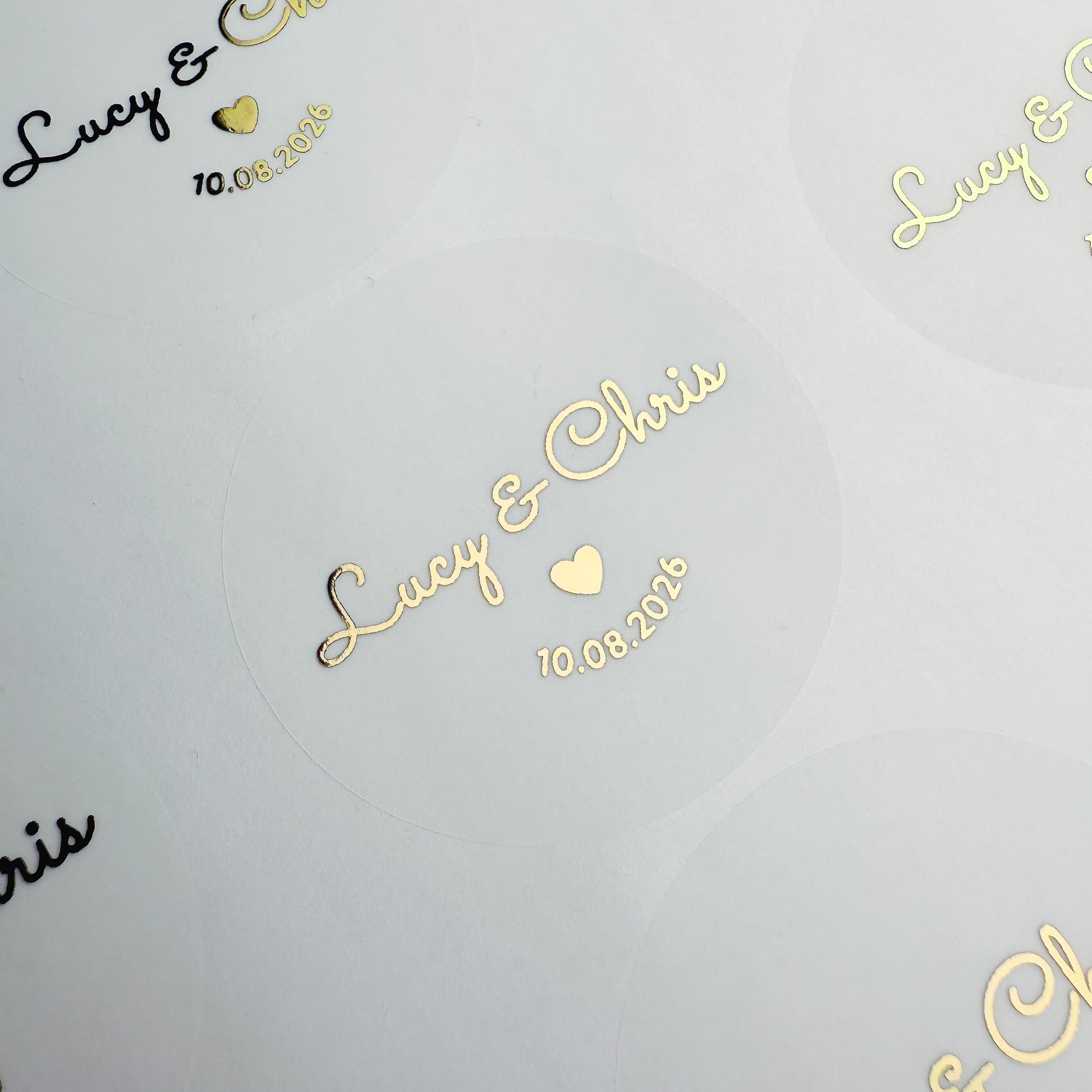 simply love personalised wedding stickers