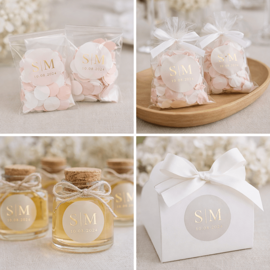 Classic Initials Wedding Stickers - Cosy & Sparkle