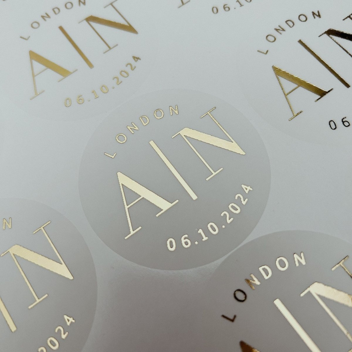 Destination Initials Wedding Stickers - Cosy & Sparkle