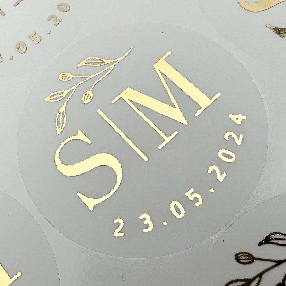 Floral Initial Wedding Stickers - Cosy & Sparkle