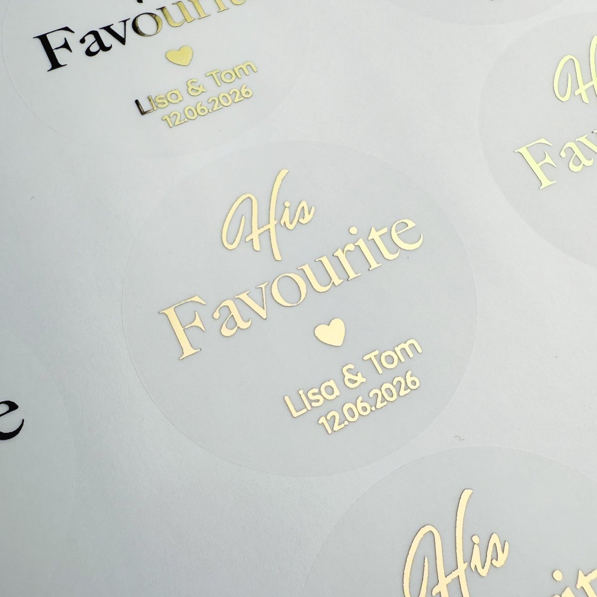His Favourite Wedding Stickers - Cosy & Sparkle