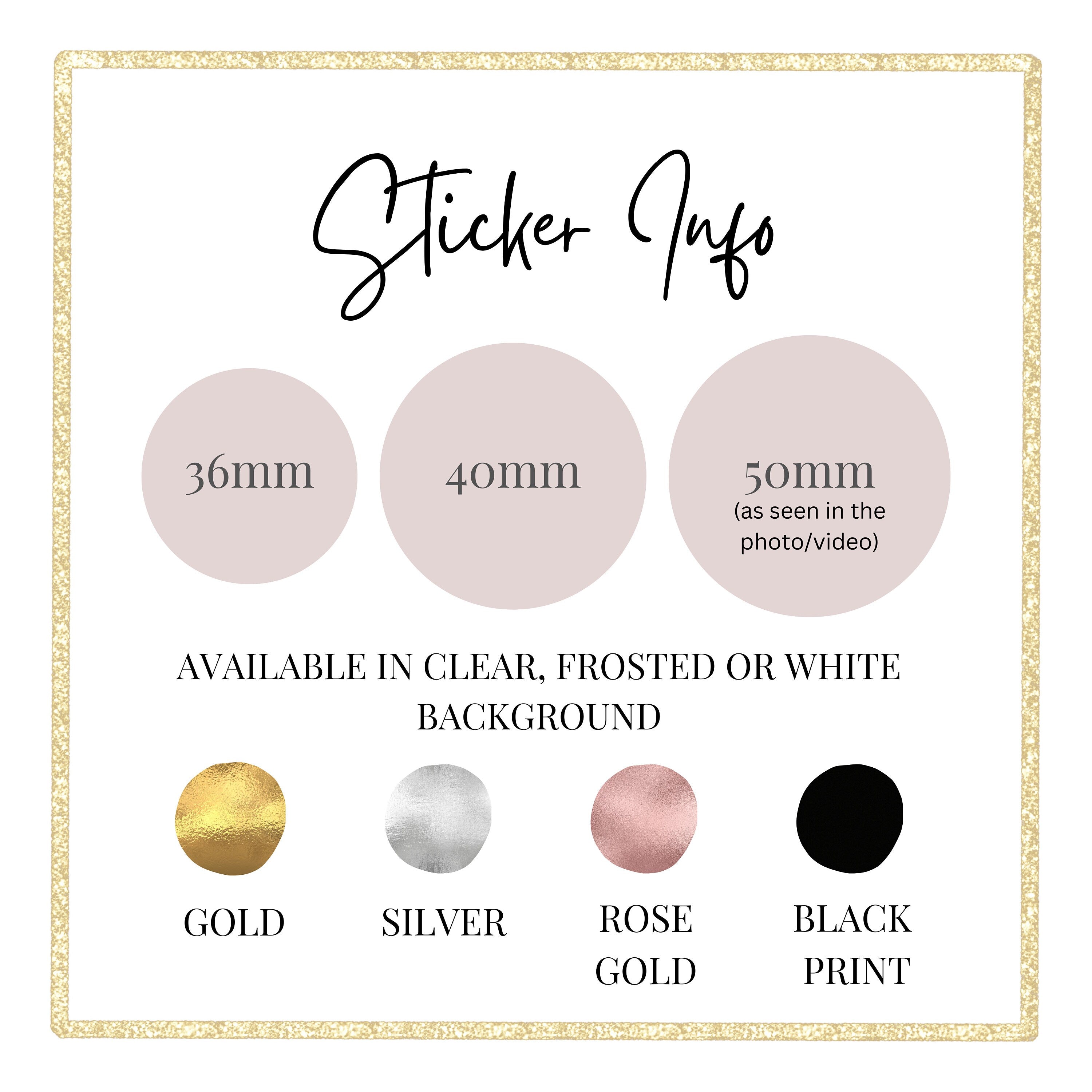 Classic Initials Wedding Stickers