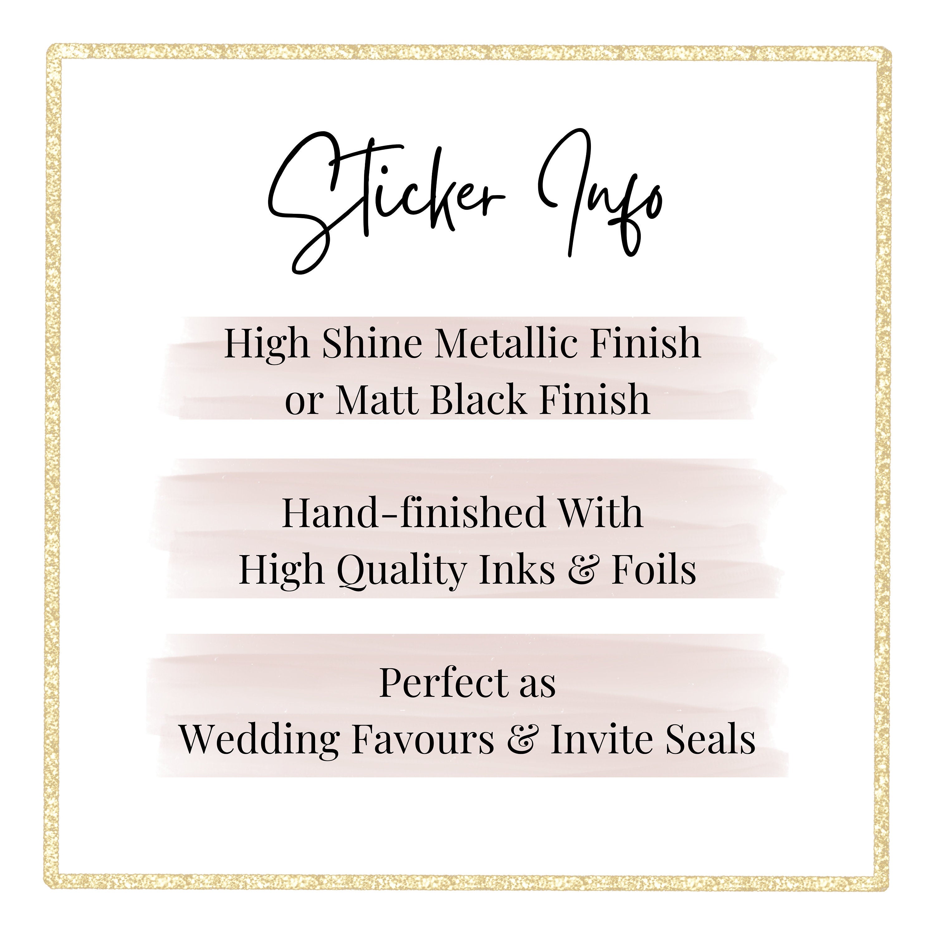 Foiled wedding stickers, Personalised Wedding Favour Stickers, Real Foil gold monogram stickers, Frosted envelope Stickers, envelope seals