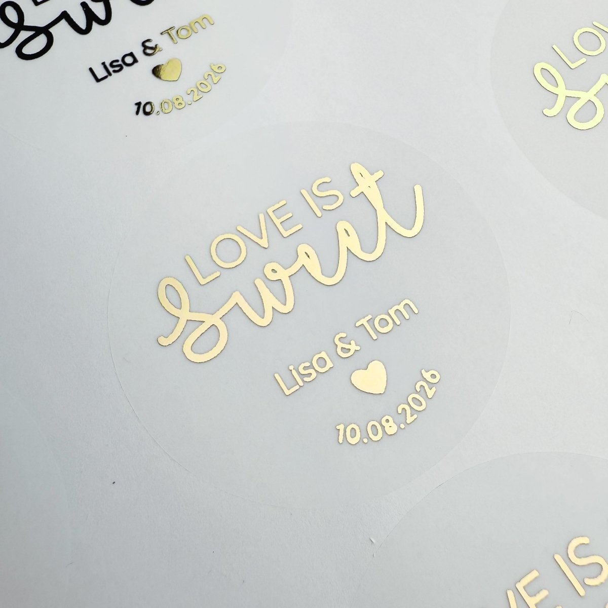 Love Is Sweet Wedding Stickers - Cosy & Sparkle