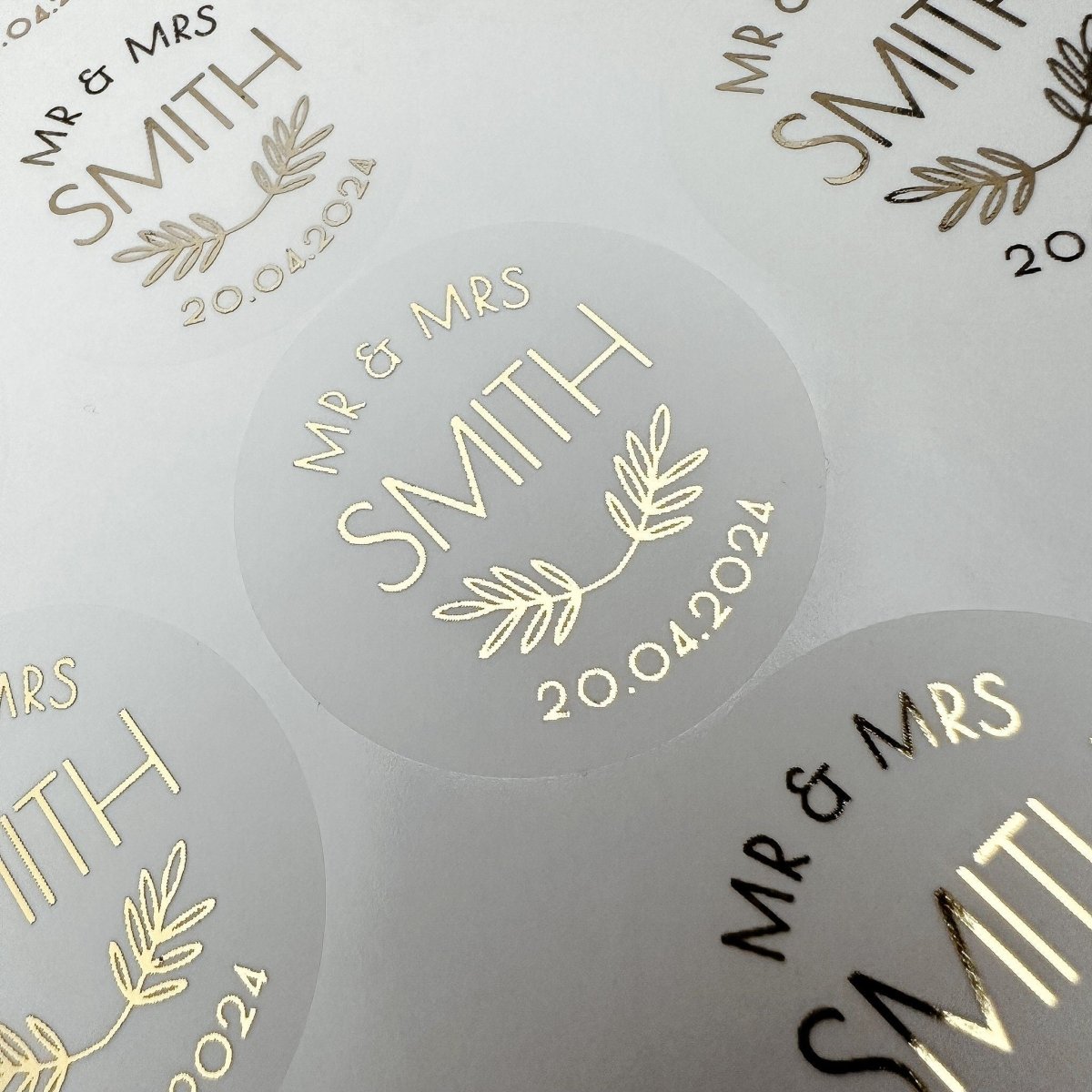 Mr & Mrs Wedding Stickers - Cosy & Sparkle