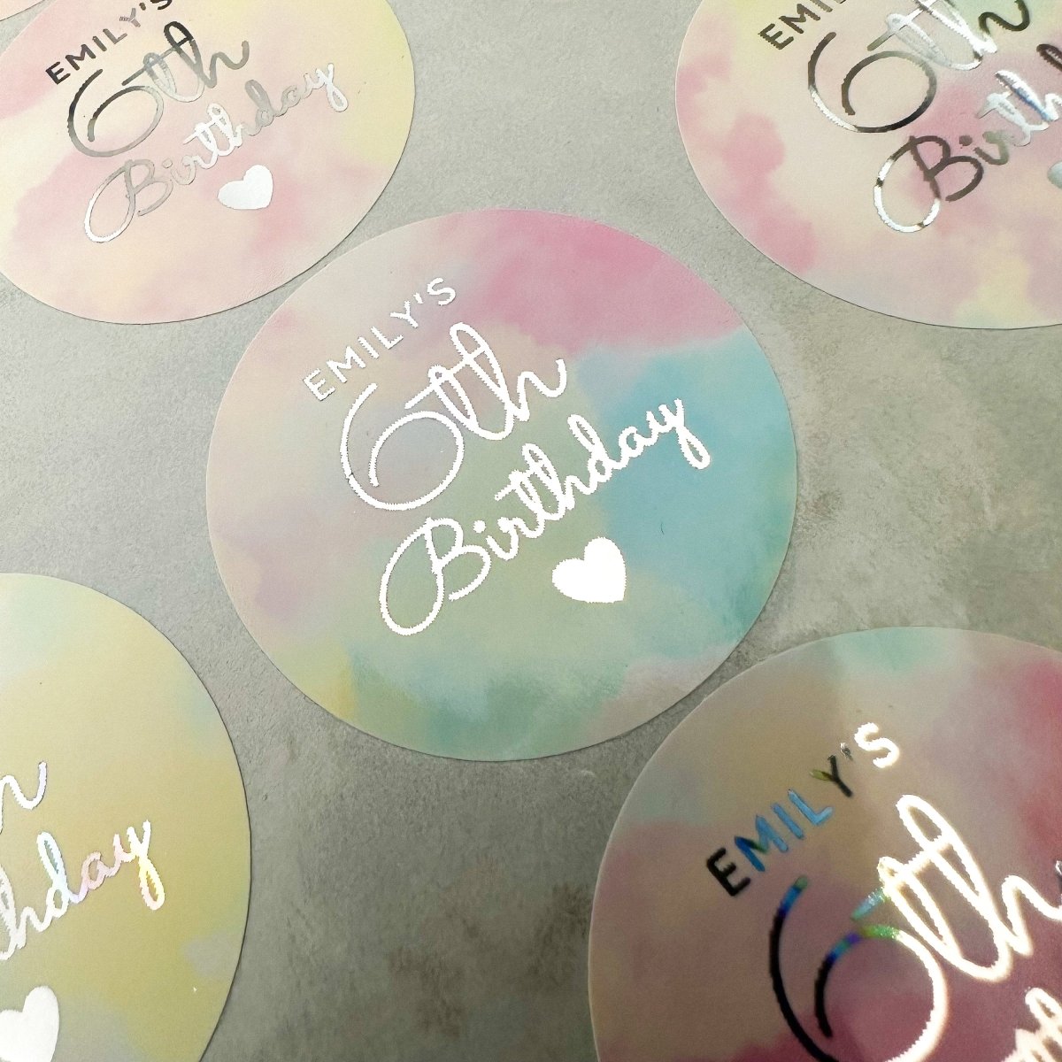 Rainbow Birthday Stickers - Cosy & Sparkle