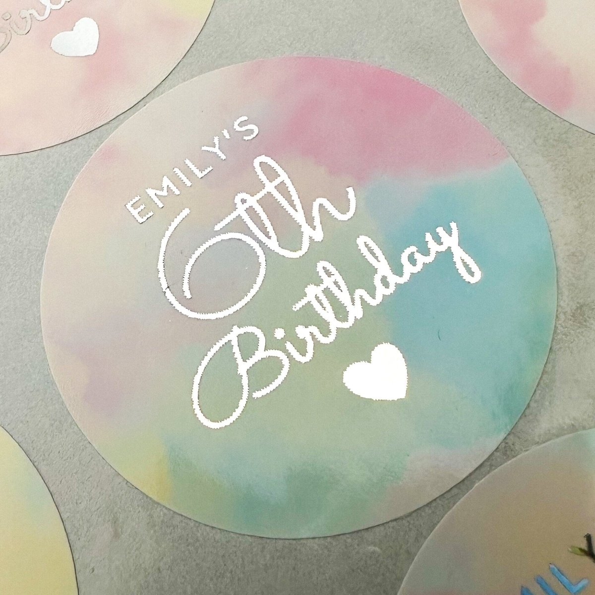 Rainbow Birthday Stickers - Cosy & Sparkle